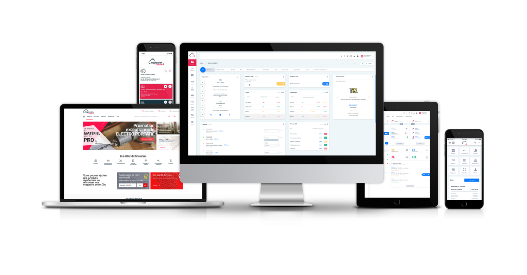 Interface de la plateforme Negocian sur ordinateur, tablette et mobile